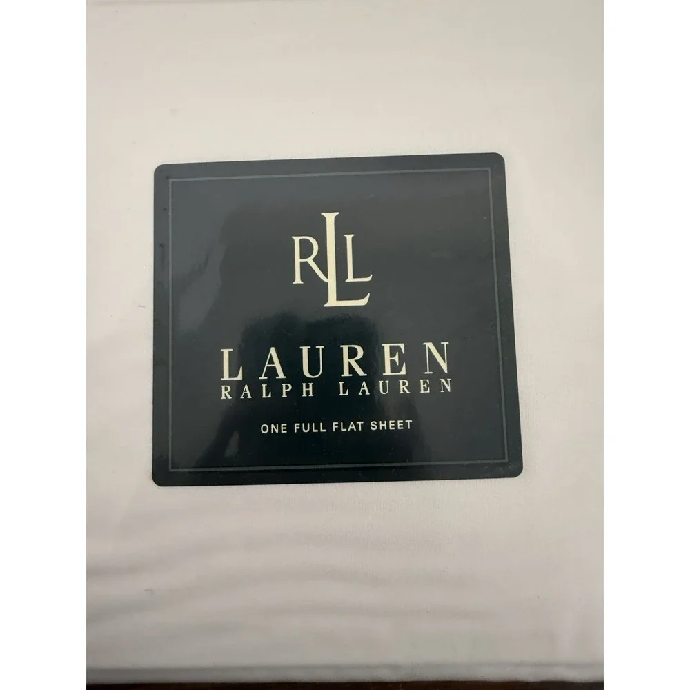 Vintage‎ RALPH LAUREN RARE FULL FLAT 250 Thread Count WHITE SHEET NEW